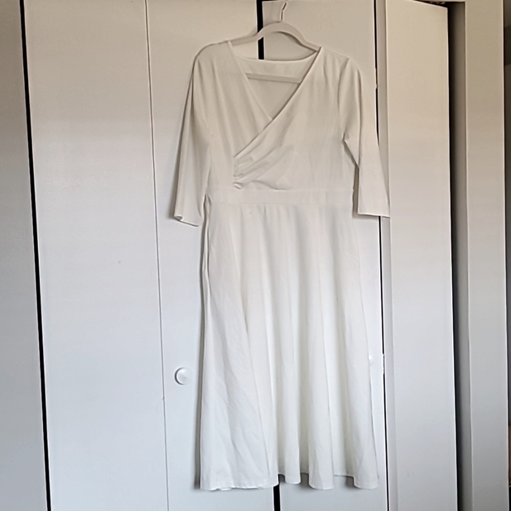 Ivory Dress with Sleeves